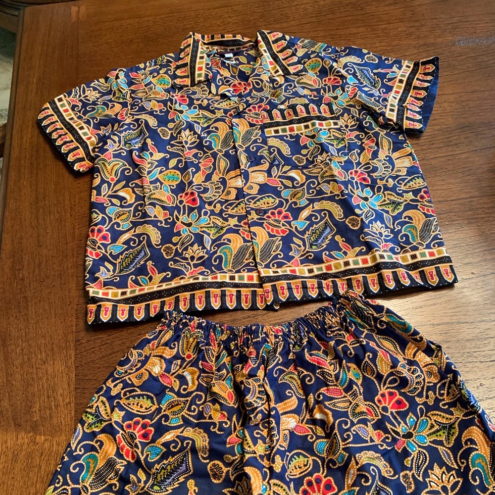 Kids African shorts set